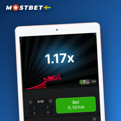 Mostbet Aviator spel med dubbel insats i två parallella paneler samma runda