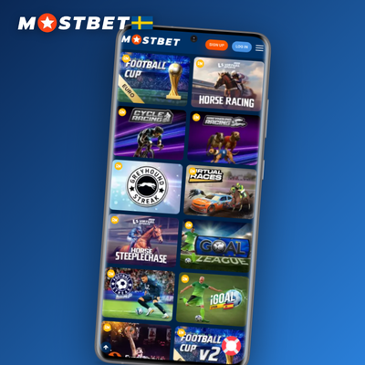 Mostbet mobilapp på smartphone med snabbsatsningsknapp för enkla spel på språng