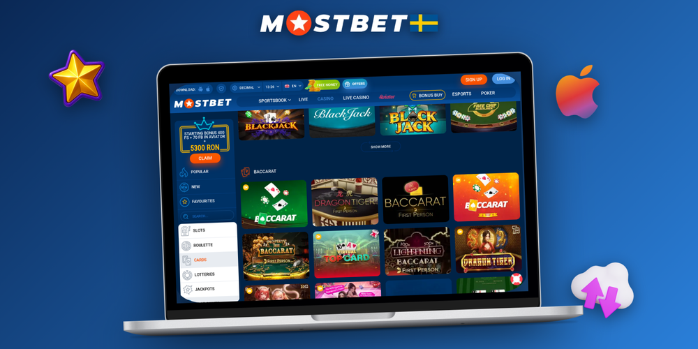 Registrera dig på Mostbet online casino och spela slots i demo- eller riktigt läge