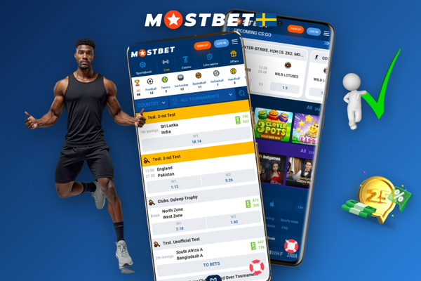 Mostbet sportsboken med live-odds för fotboll tennis och esport